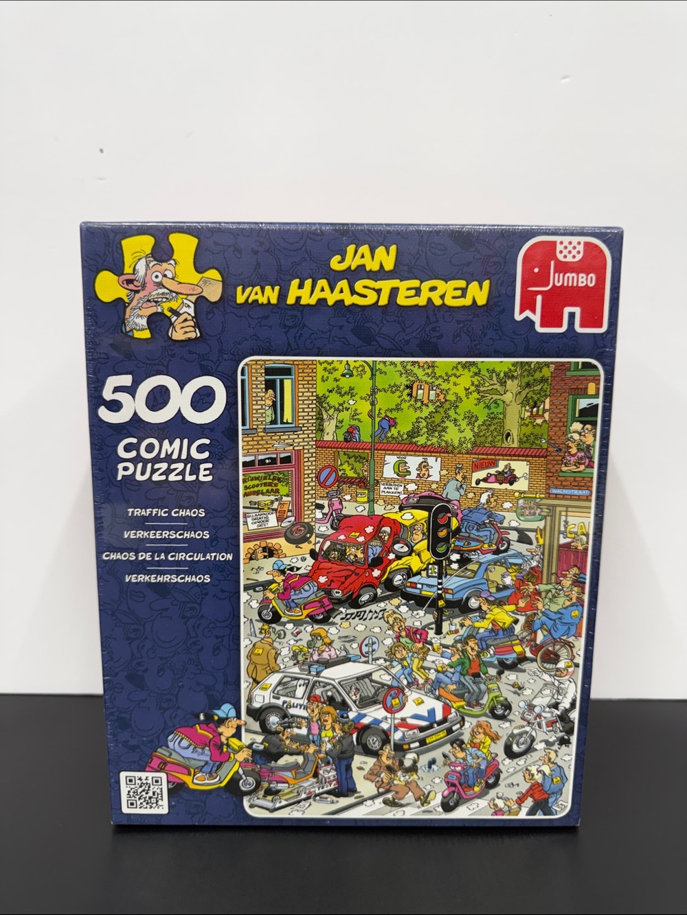2014 SEALED Jan van Haasteren 500-Piece Comic Puzzle - Traffic Chaos (Blue)